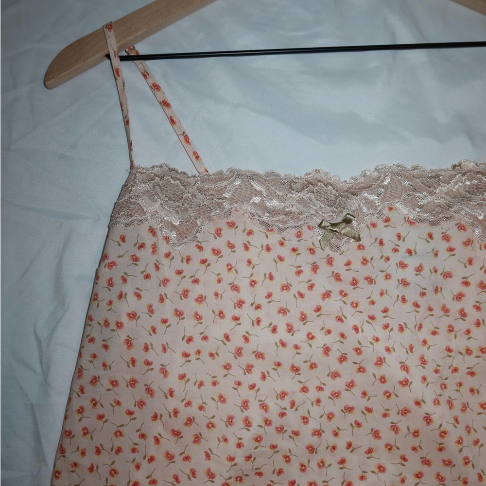 Reformation Peach Floral Lace Cami Top - Picture 2 of 4